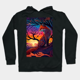 Foxy Fox at Sunset Hoodie